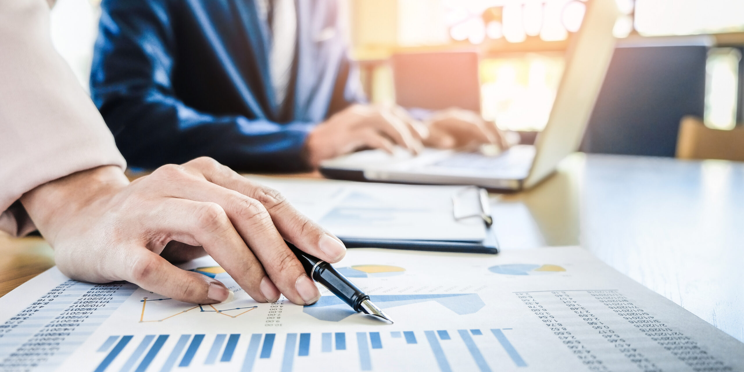 Team work process. young business managers crew working with new